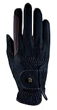 Roeckl Sports Handschuhe Malta, Unisex Reithandschuhe, Schwarz/Mokka, 7