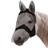 windyday Fliegenschutzmaske abnehmbare fliegenhaube Pferde fliegenhaube Pferd fliegenmaske Pferd UV-Schutz Fliegenmaske Reitermaske Fliegenschutz für Pferde Pferdegesichtsmückenmaske