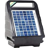 Agrarzone S25 Weidezaungerät 12V mit Solar 3 Watt, 0,4 Joule | Akku-Weidegerät & Solarmodul | Mobiles Elektrozaungerät für Weidezaun | Perfekte Hütesicherheit für Pferde Rinder, Elektrozaun